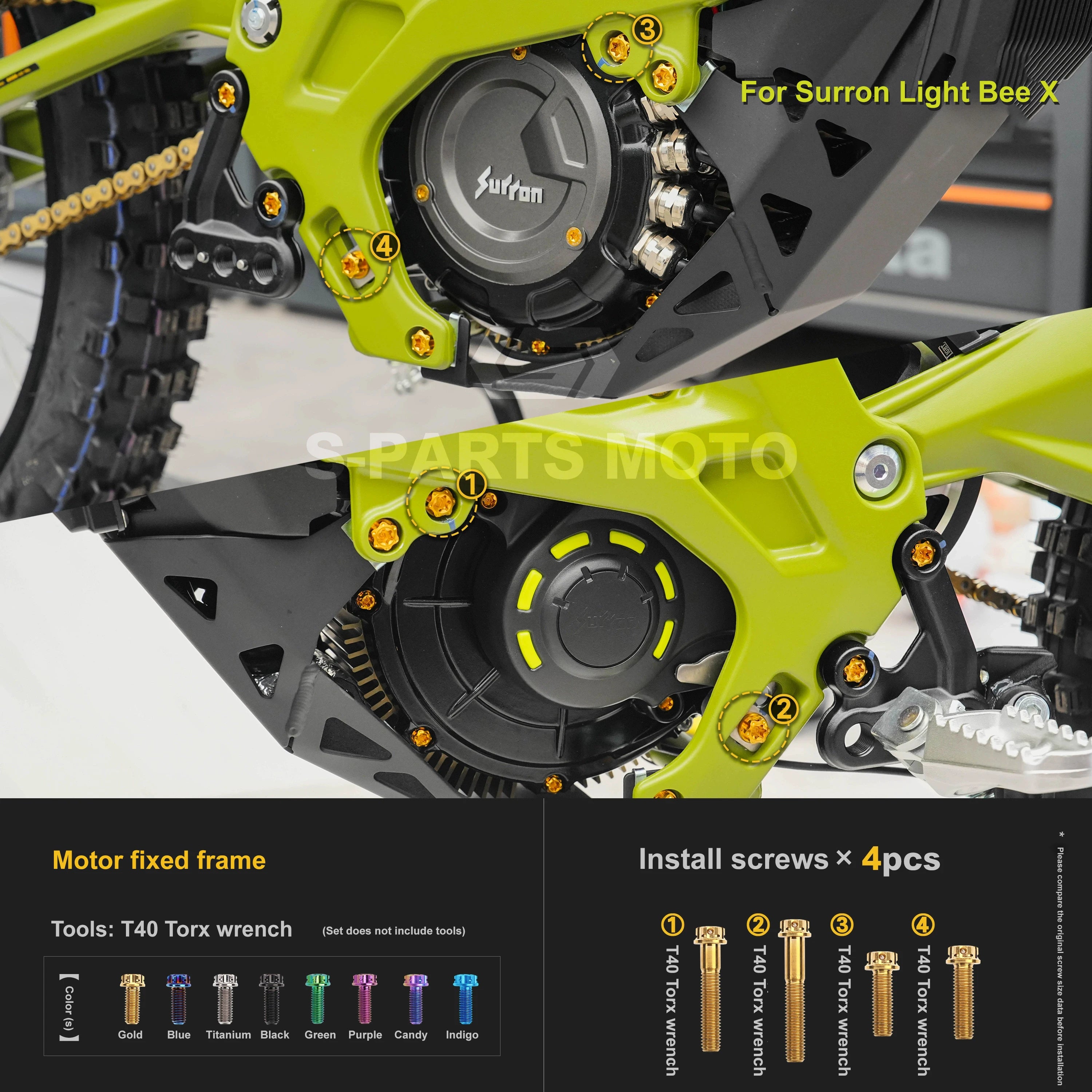 Śruby Tytanowe do Sur-Ron Light Bee X – Wybierz Element