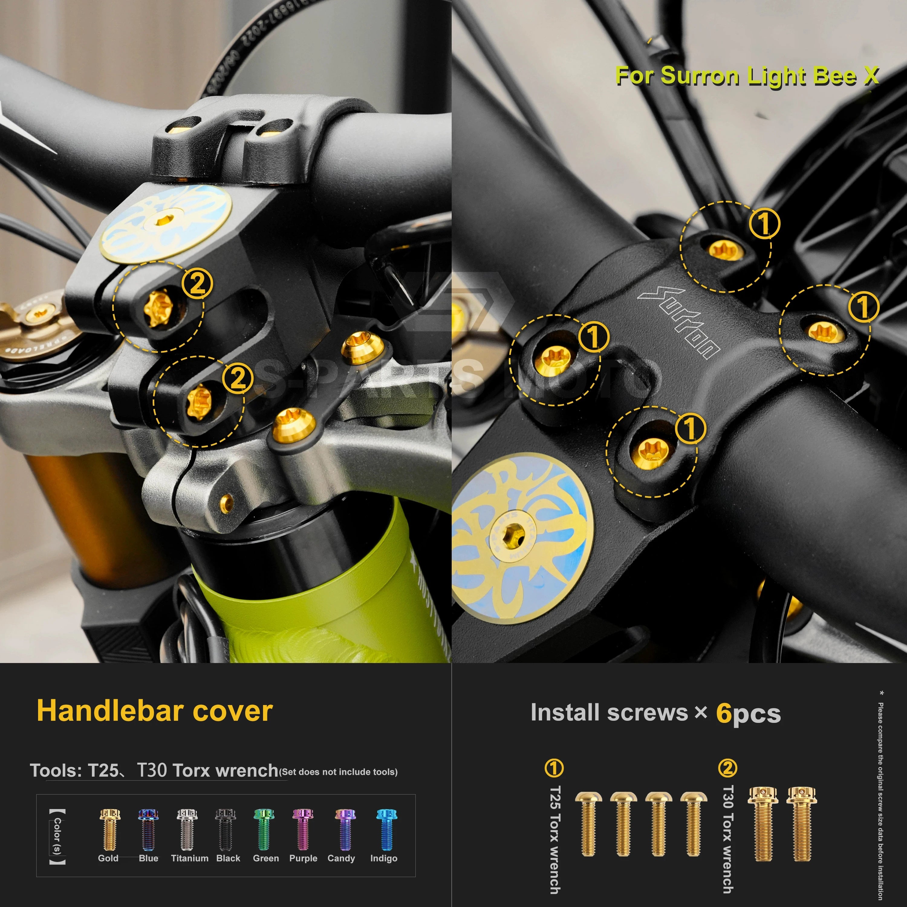 Śruby Tytanowe do Sur-Ron Light Bee X – Wybierz Element