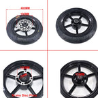 Kompletny Zestaw Kół 12" Supermoto – Felgi Aluminum, Opony Szosowe, Tarcze i Zębatka do Kugoo Wish 01 / Tutio Soleil 01