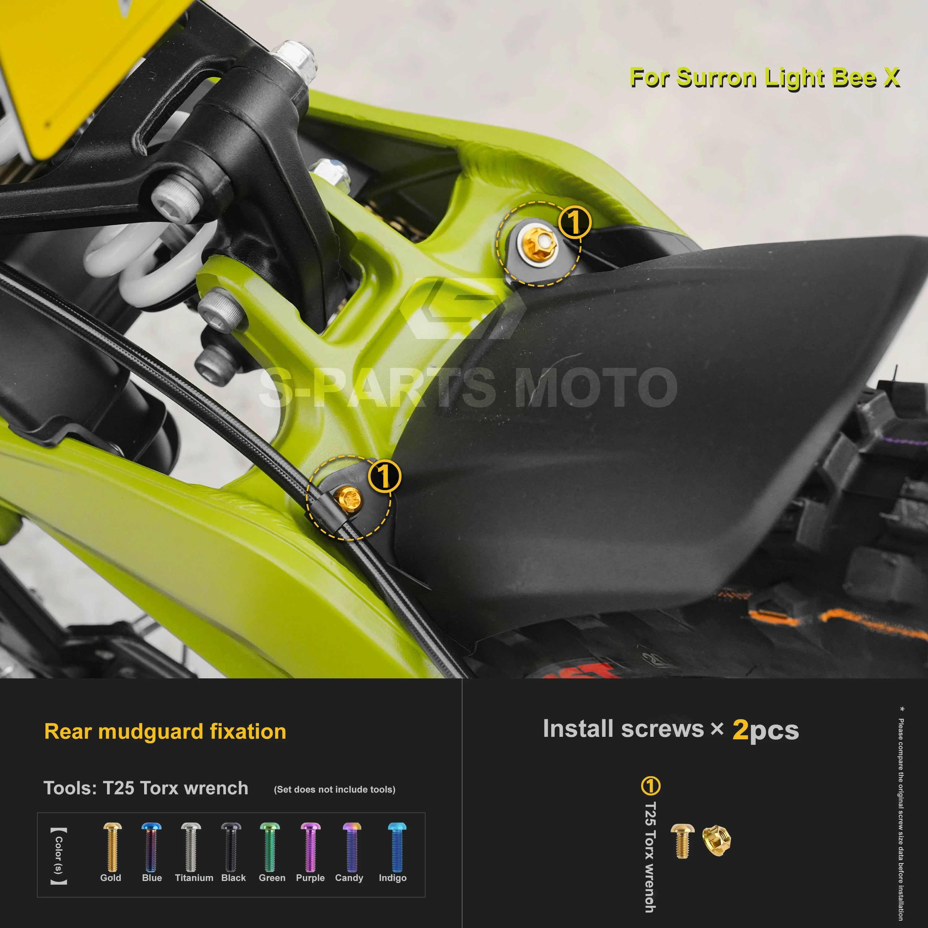 Śruby Tytanowe do Sur-Ron Light Bee X – Wybierz Element