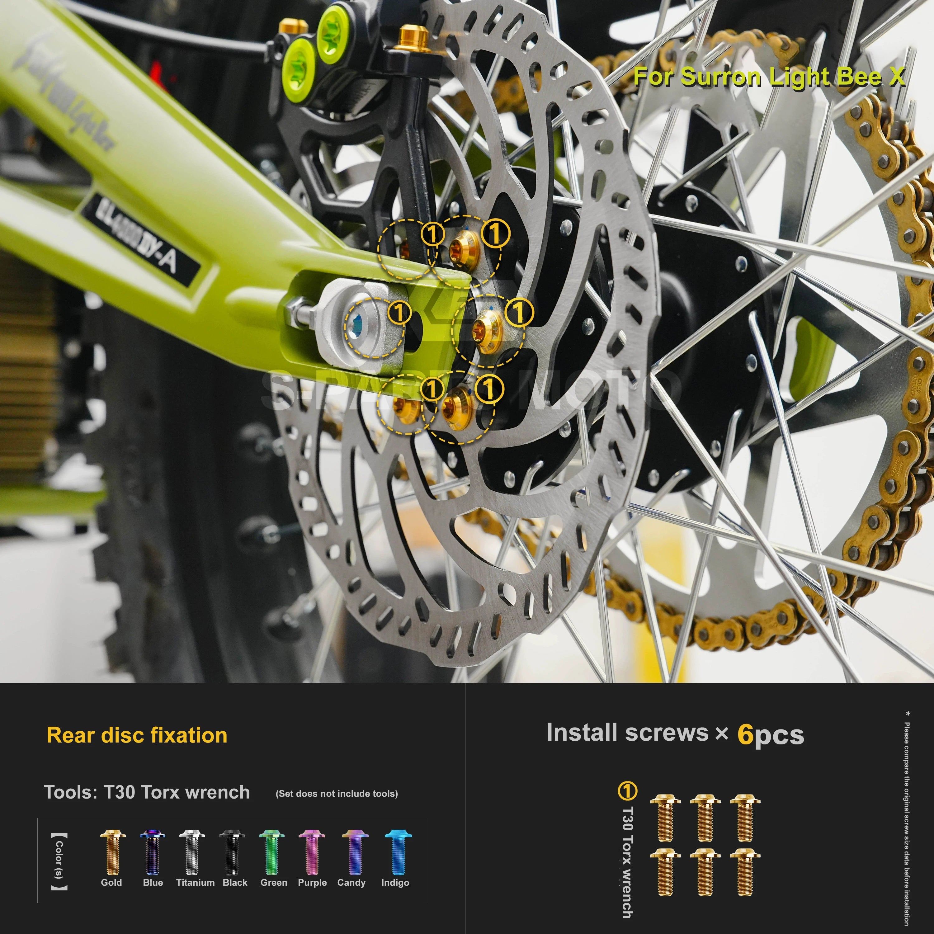 Śruby Tytanowe do Sur-Ron Light Bee X – Wybierz Element
