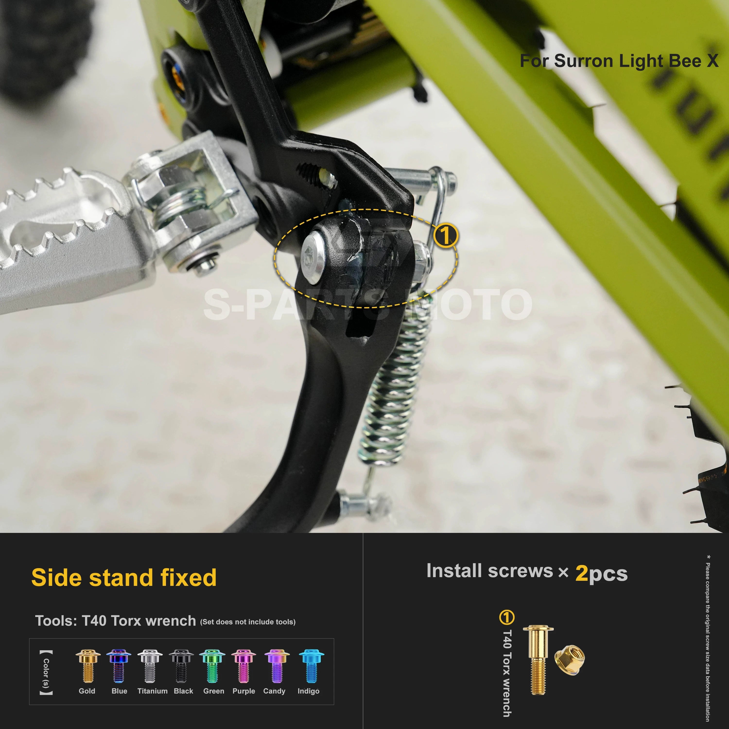 Śruby Tytanowe do Sur-Ron Light Bee X – Wybierz Element