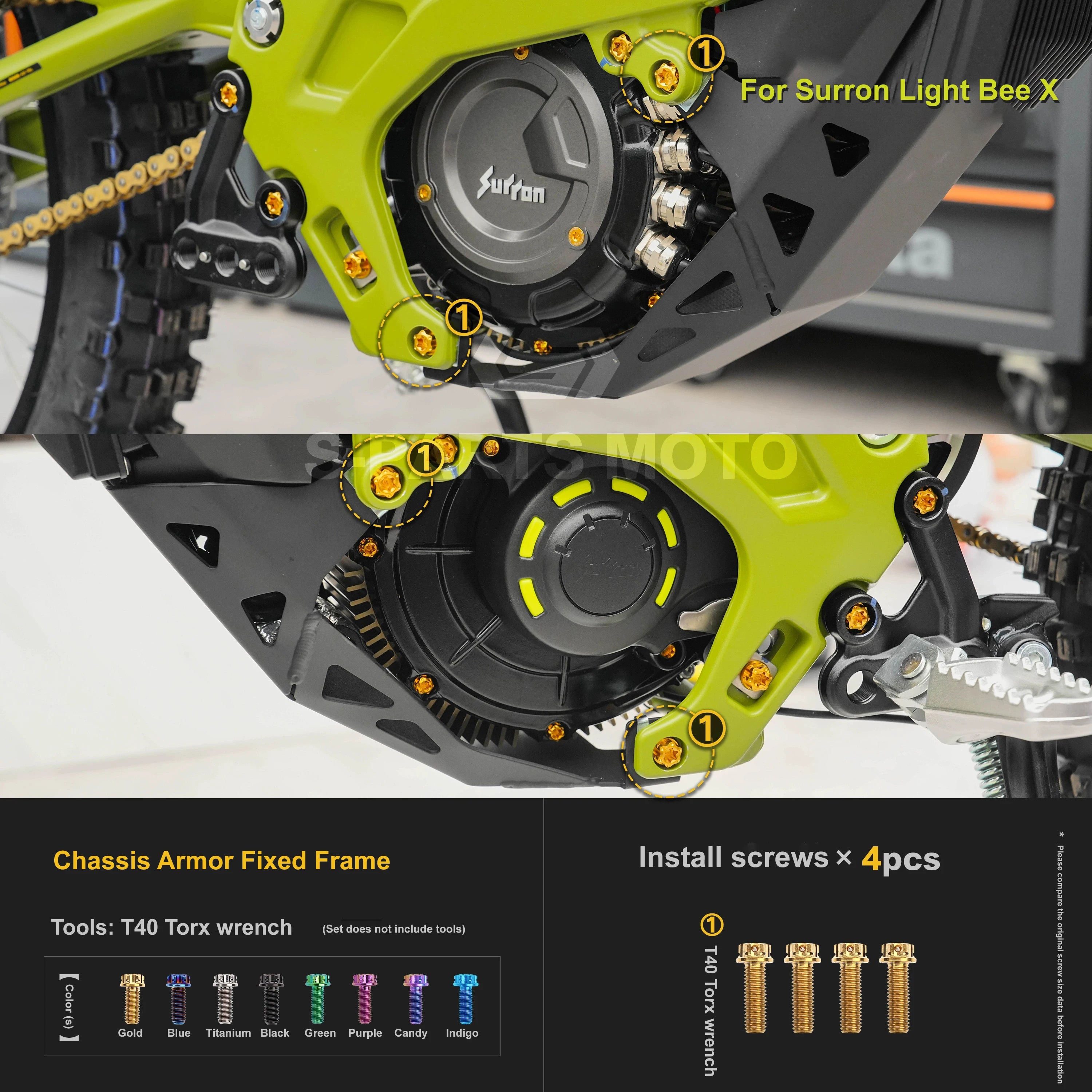 Śruby Tytanowe do Sur-Ron Light Bee X – Wybierz Element