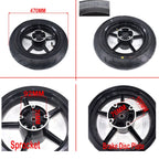 Kompletny Zestaw Kół 12" Supermoto – Felgi Aluminum, Opony Szosowe, Tarcze i Zębatka do Kugoo Wish 01 / Tutio Soleil 01