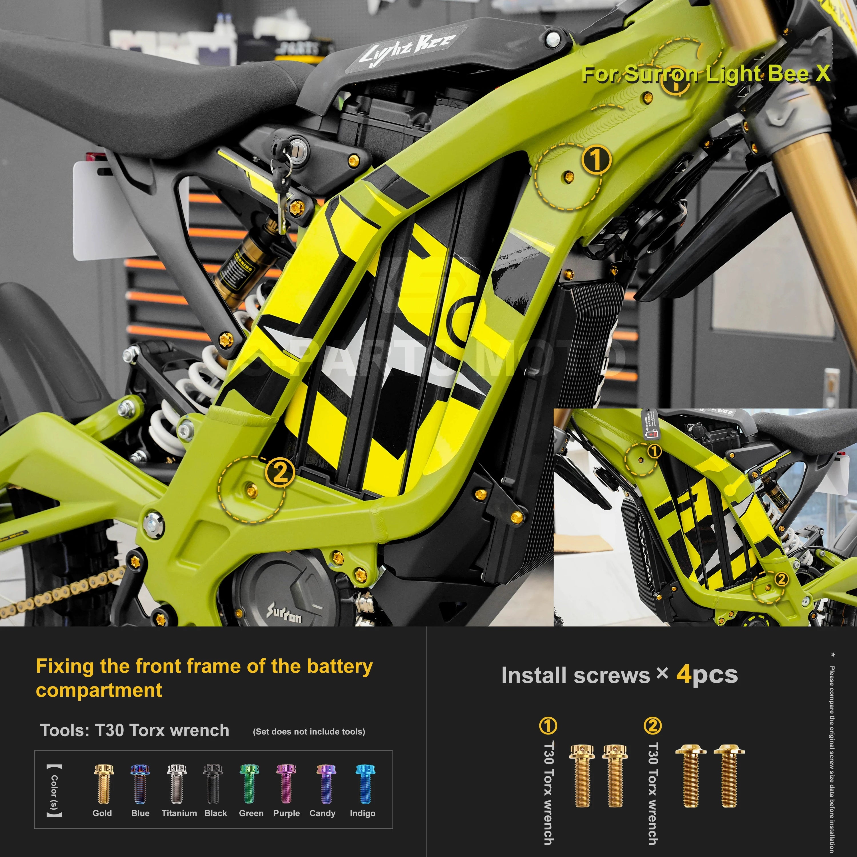 Śruby Tytanowe do Sur-Ron Light Bee X – Wybierz Element
