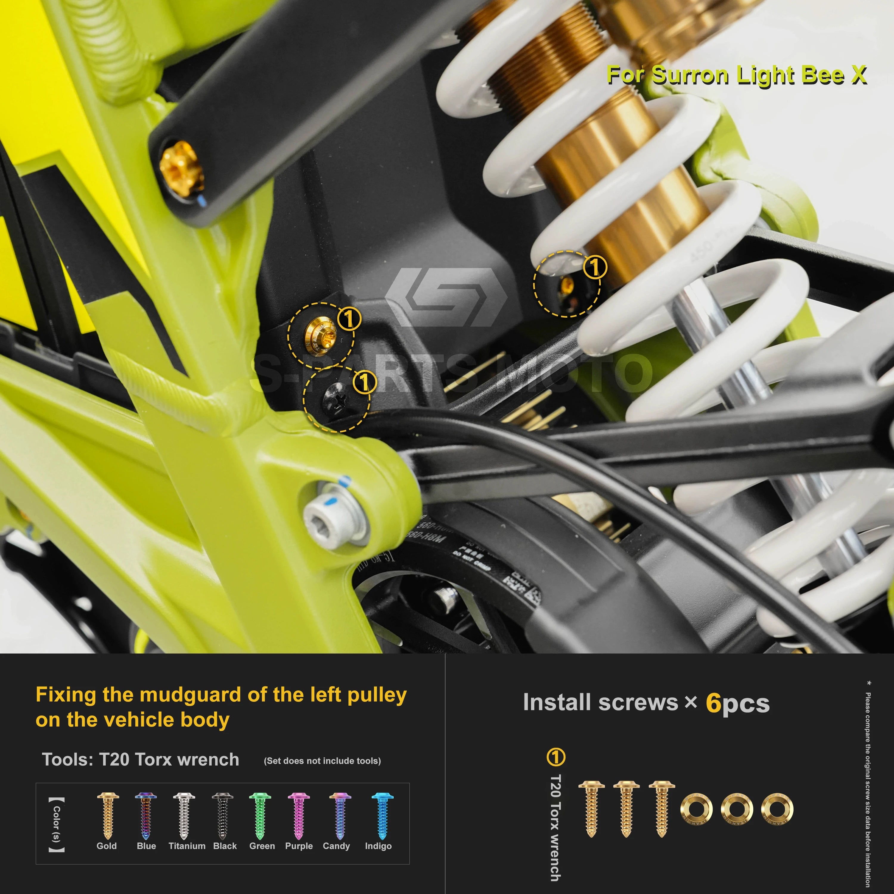 Śruby Tytanowe do Sur-Ron Light Bee X – Wybierz Element