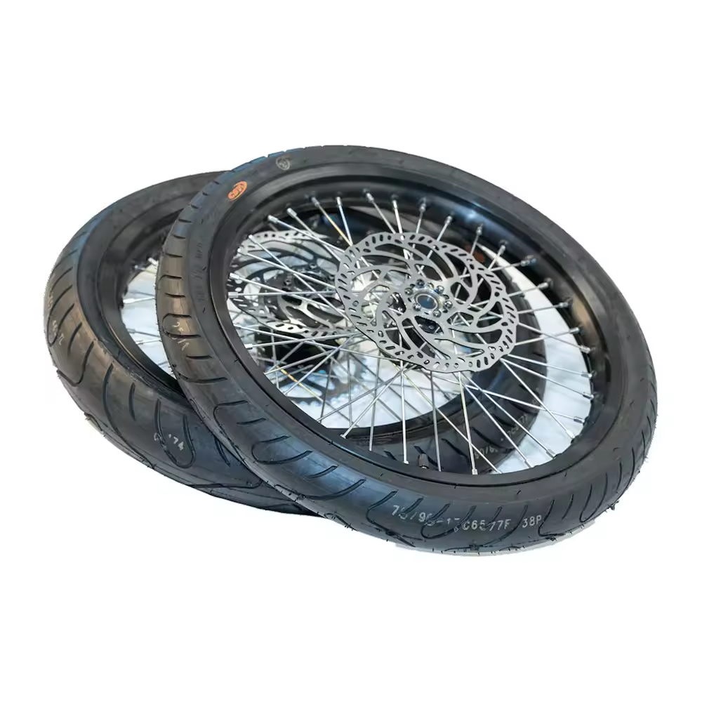 Kompletny Zestaw Kół Supermoto 17" Sur-Ron Light Bee X – Felgi, Opony, Tarcze
