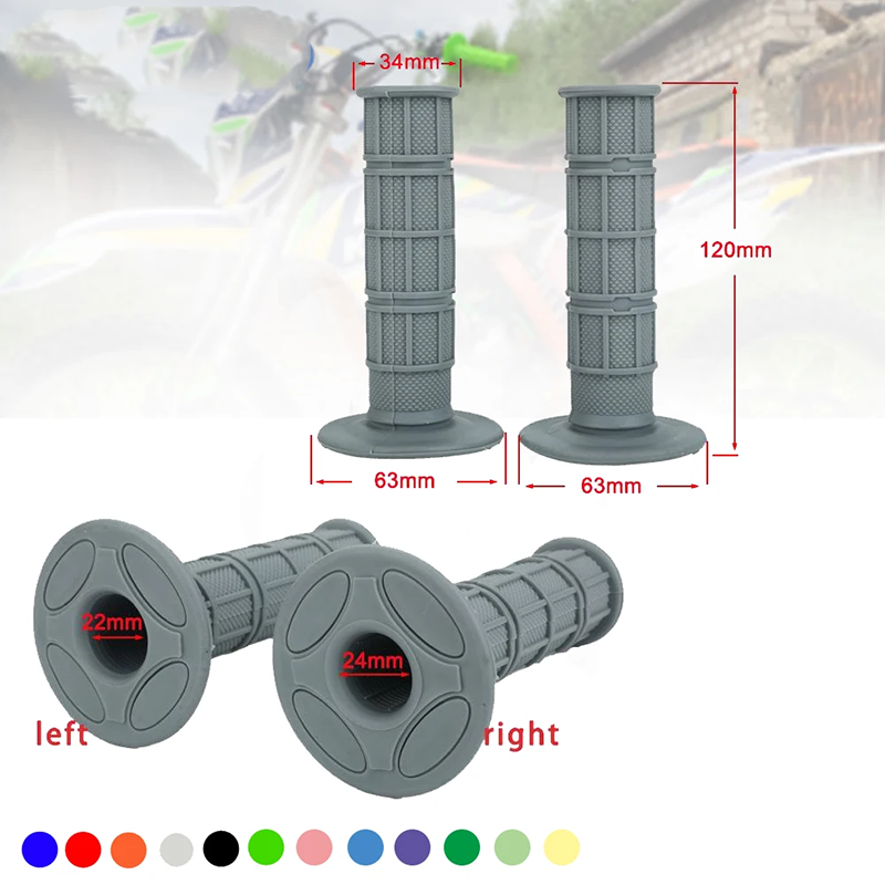 Gripy Motocyklowe MX Gel – Miękkie Manetki Gumowe 22mm/24mm do Sur-Ron, Dirt Pit Bike, Enduro